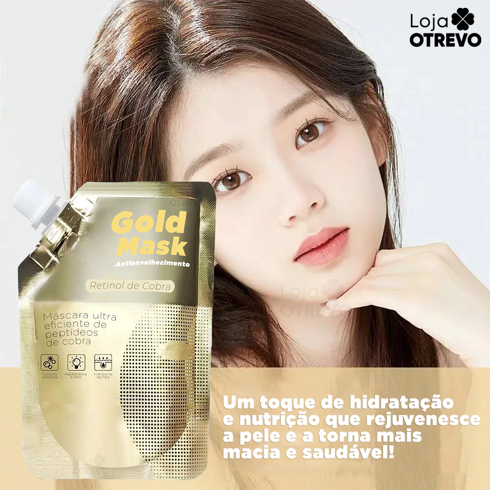 Gold Mask®  - Máscara Coreana Antienvelhecimento de Retinol Puro