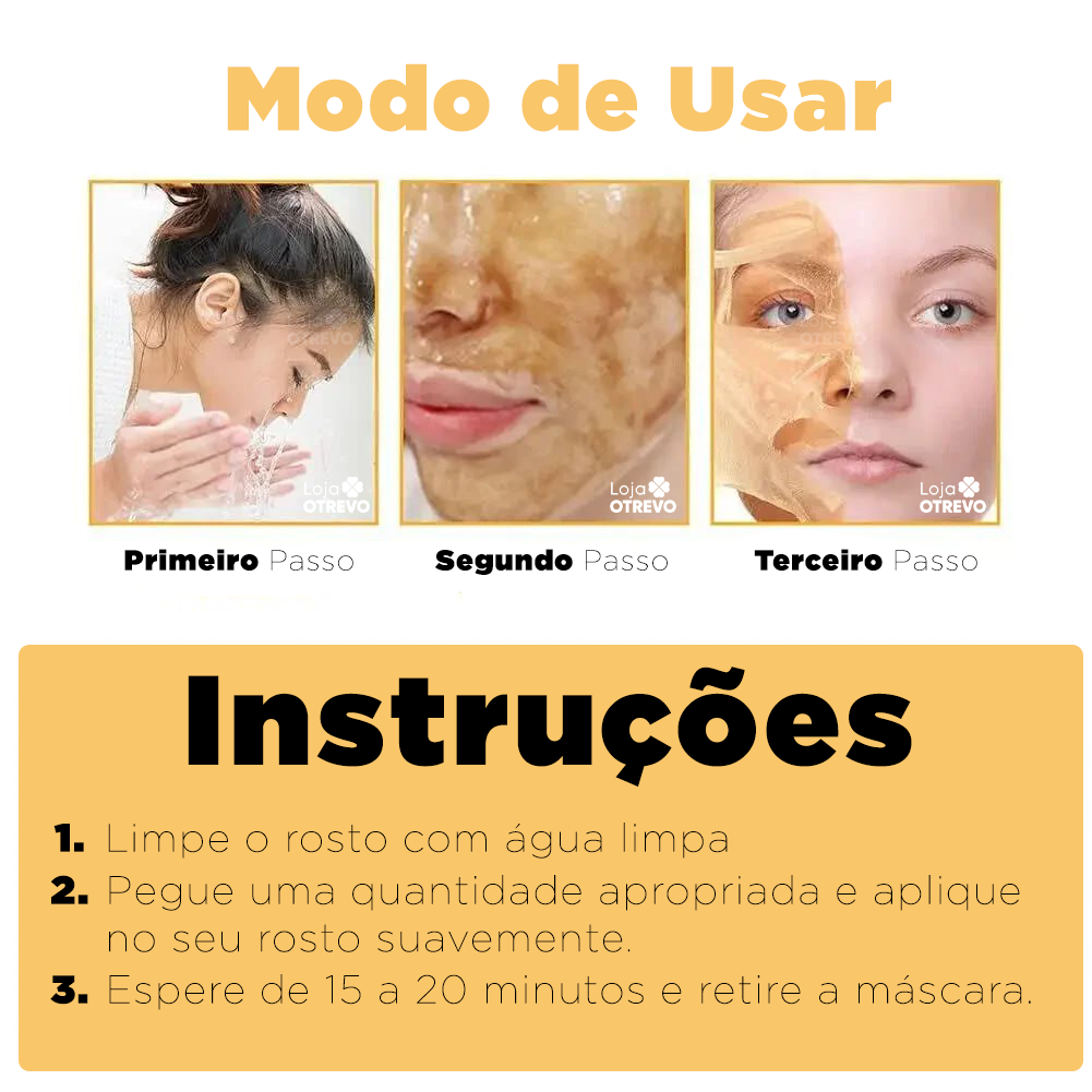 Gold Mask®  - Máscara Coreana Antienvelhecimento de Retinol Puro