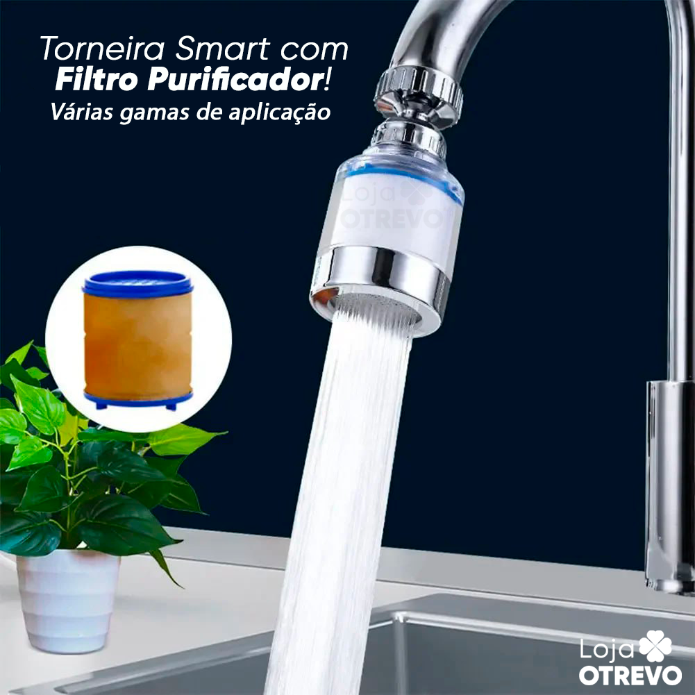SmartFilter® Filtro Purificador de Água (COMPRE 1 E LEVE 3) - Acompanha Adaptador Universal