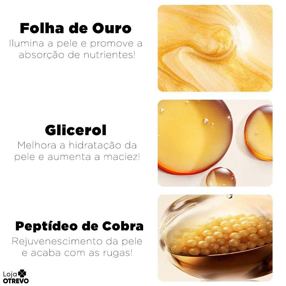 Gold Mask®  - Máscara Coreana Antienvelhecimento de Retinol Puro