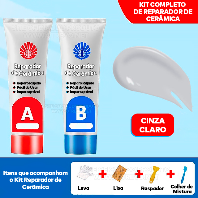 Kit Completo Reparador de Cerâmica - ®Ceramex Pro REPARAÇÃO TOTAL