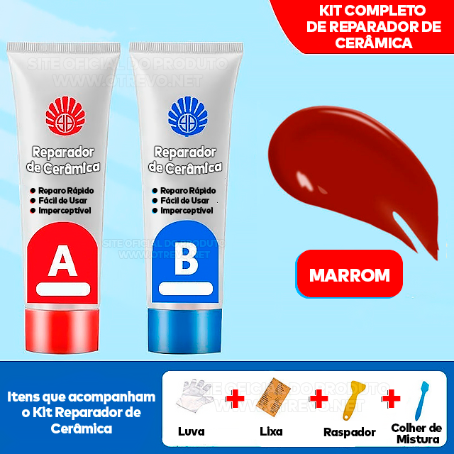 Kit Completo Reparador de Cerâmica - ®Ceramex Pro REPARAÇÃO TOTAL