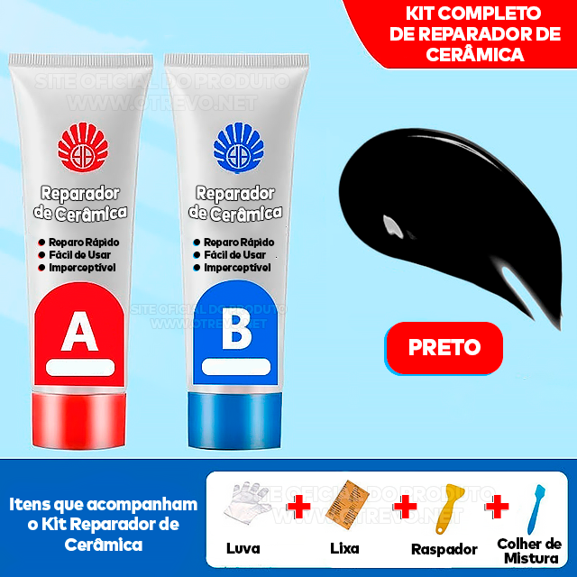 Kit Completo Reparador de Cerâmica - ®Ceramex Pro REPARAÇÃO TOTAL