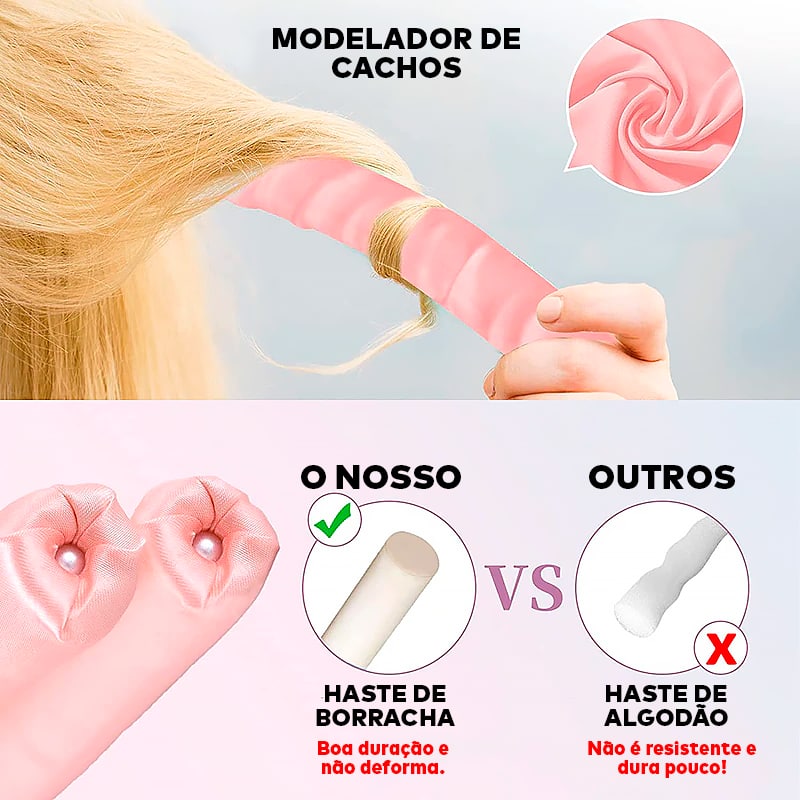 Modelador de Cachos Sem Calor Rodondo - ®ModelHair