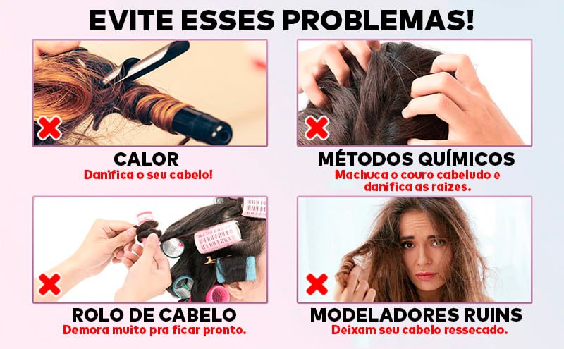 Modelador de Cachos Sem Calor Rodondo - ®ModelHair